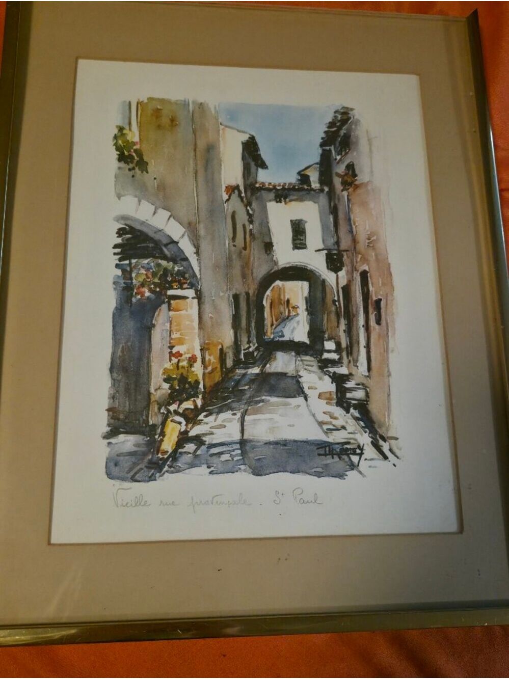 4/$67 Deal! Vintage St Paul Village Archway Watercolor